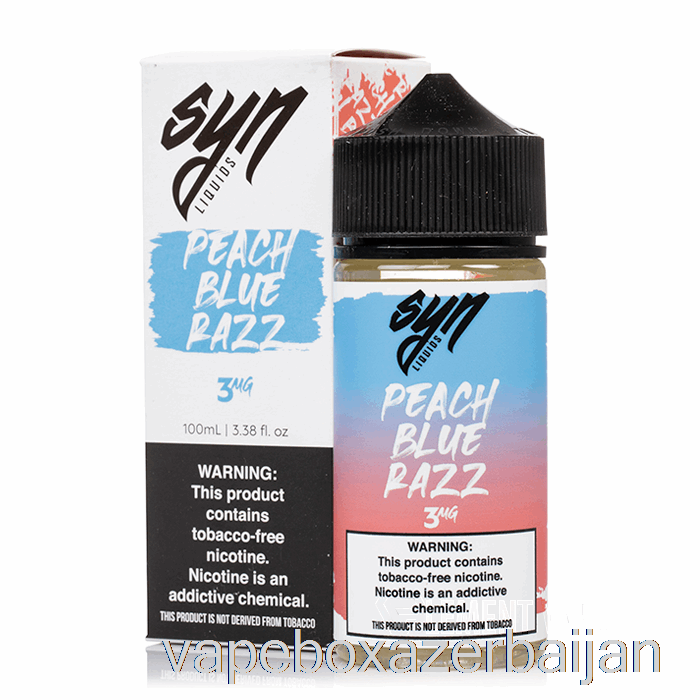 Vape Baku Peach Blue Razz - Syn Liquid - 100mL 0mg